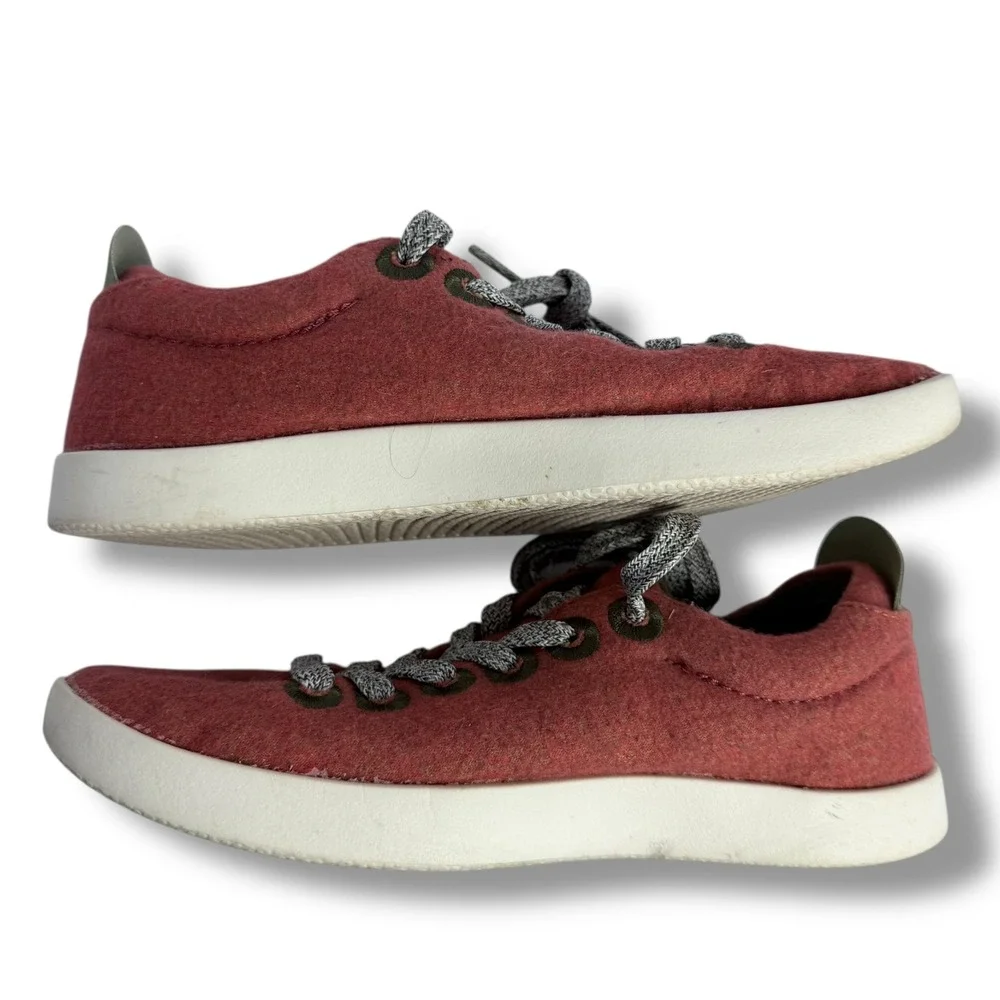 Allbirds Wool Pipers Runner Shoes Womens Size 5 WP1W5 Red Sneakers Walking